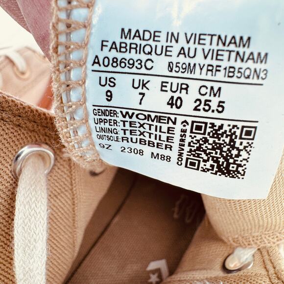 Converse Chuck Taylor All‎ Star Lift Platform Chai Latte A08693C Womens 9 - Picture 14 of 14